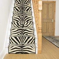 runrug Stair Runner Carpet for Staircases - Soft & Comfy, 9mm - 'Zebra' in White | Size: 70 cm x 570 cm