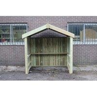 XL Smoking Shelter with Apex Roof - Timber - Minimal Assembly Required