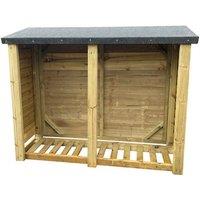 Churnet Valley Garden Furniture Ltd Heavy Duty Log Store - L67 x W190 x H150 cm - Min. Assembly Required in Brown