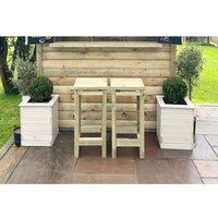 Churnet Valley Garden Furniture Ltd Garden Bar Stool (Set of 2) - Timber - L38 x W36.5 x H80 cm in Brown