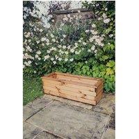 Churnet Valley Garden Furniture Ltd Multi Pack of 3 - Valley Trough Large - Timber Garden Planter in Brown | Size: 3 Pack