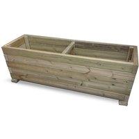 Churnet Valley Garden Furniture Ltd Multi Pack of 2, Super Heavy Duty Veg Trough - W180cm, Fully Assembled in Brown | Size: 2 Pack