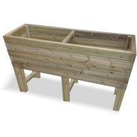 Churnet Valley Garden Furniture Ltd Super Heavy Duty Veg Trough - L60 x W150 x H80 cm - Fully Assembled in Brown