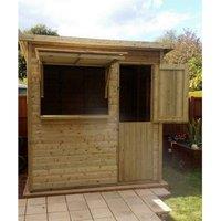 2.4m x 1.8m Pent Bar - Timber - Minimal Assembly Required