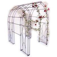 Poppyforge Gothic Tunnel (Inc Ground Spikes) Garden Archway - Solid Steel - Black