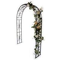Poppyforge Buckingham Arch (Inc Ground Spikes) Garden Archway - Solid Steel in Black