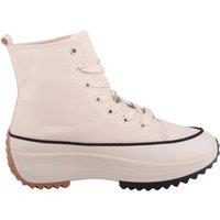 ABSOLUTE FOOTWEAR Women's Womens Canvas Chunky Sole High Top Trainers Sneakers in Beige | Size: 8