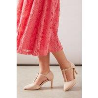 Good For the Sole Women's : Wide Fit Emma Pointed Open Court Shoes in Neutral | Size: 6