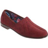 Sleepers Women's Audrey III Roll Top Velour Slippers in Maroon | Size: 3