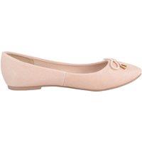 ABSOLUTE FOOTWEAR Women's Slip On Genuine Leather Formal Casual Pumps Ballerina Style Shoes in Nude | Size: 6
