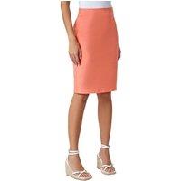 Roman Women's Pull On Stretch Elastic Waist Pencil Skirt in Pale Pink | Size: 14