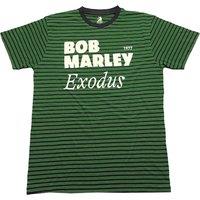 Bob Marley Men's Exodus Striped T-Shirt in Black | Size: Small