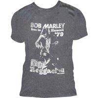 Bob Marley Men's Hawaii Snow Washed T-Shirt in Charcoal | Size: XL
