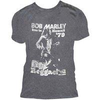 Bob Marley Men's Hawaii Snow Washed T-Shirt in Charcoal | Size: 2XL