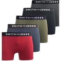 Smith & Jones Men's Cedar Boxer Shorts (Pack of 5) | Size: Medium