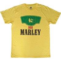 Bob Marley Men's Vintage Label T-Shirt in Yellow | Size: 2XL