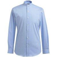 Brook Taverner Men's Volterra Grandad Collar Formal Shirt in Blue | Size: 17 inches