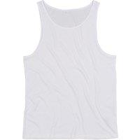 Mantis Men's Drop Arm Holes Vest in White | Size: XS