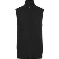 Henbury Men's Plain Full Zip Sleeveless Gilet in Black | Size: 2XL