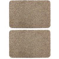 JVL Tanami Doormat Set of 2 - Beige | Size: 50 cm x 75 cm