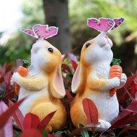 Leaper Solar Waterproof Garden Decorative Rabbit Lamp in Yellow