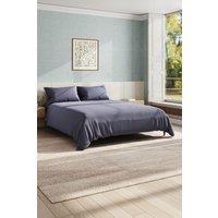 Garden Sanctuary Solid Color Double Size Bedding Simple Brushed Fiber Four-Piece Set in Grey