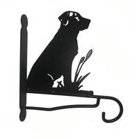 Poppyforge Labrador Feature Bracket - Steel - W30.5 x H33 cm - Black