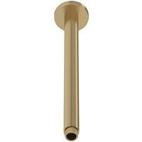 Balterley Round Ceiling Mount Shower Arm - 300mm - Brushed Brass in Metallics