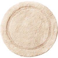 Allure Bath Fashions Round Bath Mat Non-Slip - 100% Cotton Circle Bathroom Rug in Beige