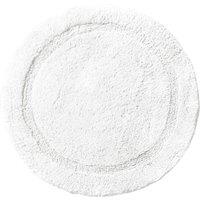 Allure Bath Fashions Round Bath Mat Non-Slip - 100% Cotton Circle Bathroom Rug in White