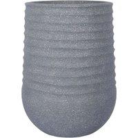 Primrose Tall Round Flower Planter Outdoor Patio Plant Pot 37cm in Grey