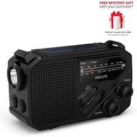 Philips TAR1609-00 Portable Radio Torch SOS Alarm in Black