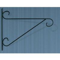 Poppyforge Small Bulldog Bracket - Steel Hanging Basket Holder - H28 cm - Black