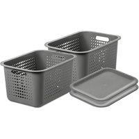 SmartStore d Basket 20' with lids x2 in Grey