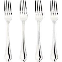 Glim & Glam Cutlery 18/8 Stainless Steel Dinner Fork 4pc Set Alhambra in Silver