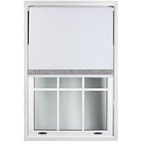 Furnished White Blackout Fabric with White Glitter Accent - Trimmable Roller Blind | Size: 45 cm width x 210 cm drop