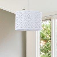 First Choice Lighting White Laser Cut 30cm Pendant Lightshade
