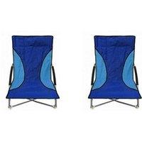 Kandy Toys 2 Blue Nalu Folding Low Seat Beach Chairs