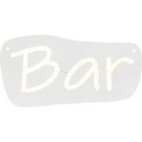 Premier Decorations The Outdoor Living Company LED Neon Wall Sign Quote - Bar in White