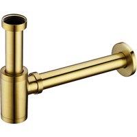 Nes Home Brushed Brass Minimalist Round 320mm Bottle Trap in Gold