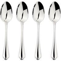 Glim & Glam Cutlery 18/8 Stainless Steel Spoon 4pc Set Alhambra in Silver