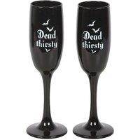 Something Different Dead Thirsty 300ml Champagne Flute Pack of 2 in Black