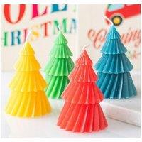 KDMD Set of 4 Colourful Christmas Tree Candles