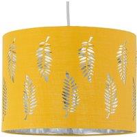 First Choice Lighting Fern - Ochre Cut Out 25cm Pendant Lightshade in Yellow