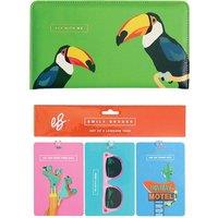Portico Designs Ltd Emily Brooks Fly With Me Travel Wallet & Set of 3 Luggage Tags