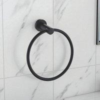Showerdrape Modernity Black Steel Wall Mounted Towel Ring
