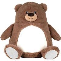 Mumbles Zippie Bear Soft Plush Toy in Brown