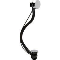 Balterley Economy Pop Up Bath Waste Overflow for Baths upto 10mm Thick Chrome in Silver