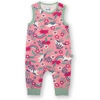 Kite Girl's Baby Pig Pannage Organic Cotton Dungarees in Pink | Size: 0-3 m