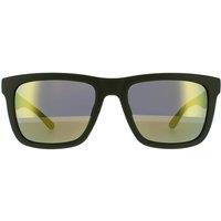 Lacoste Men's Rectangle Matte Green Green Mirror Sunglasses